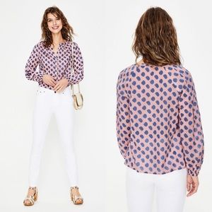 NWT Boden Pink Carnation Esme Blouse